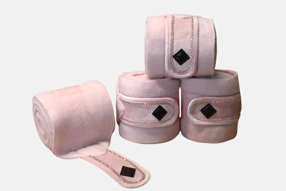 Kentucky Horsewear – Bandes De Polo Fleece Pearls Rose Tendre