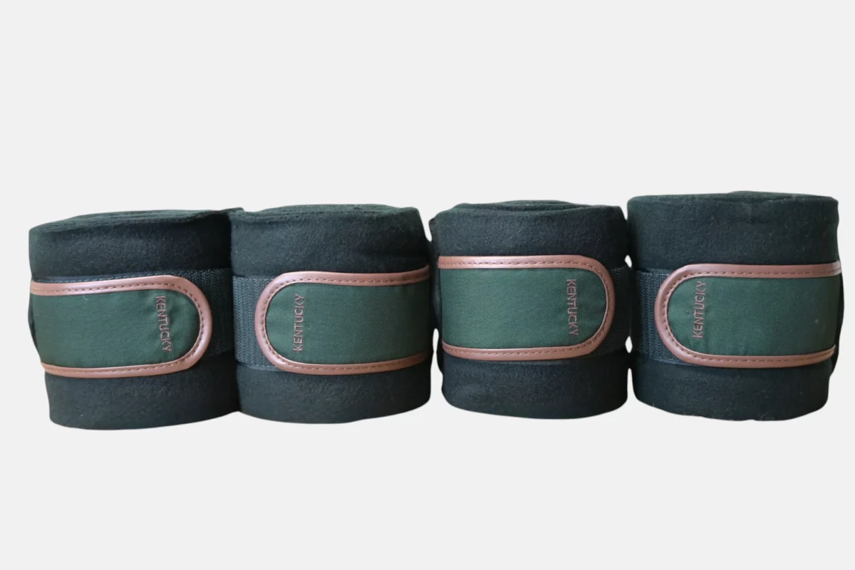 Kentucky Horsewear – Bandes De Polo Fleece Vert sapin