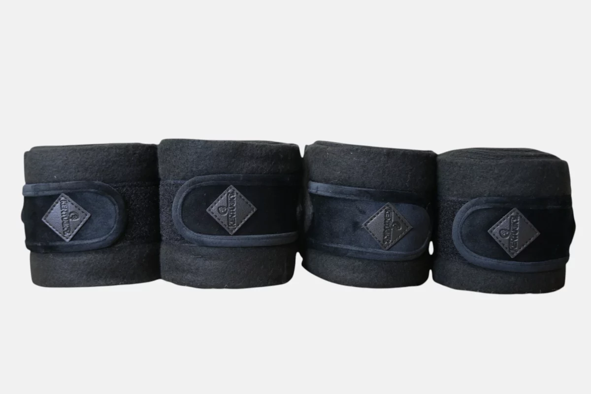 Kentucky Horsewear – Bandes De Polo Fleece Velvet Noir