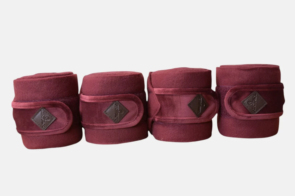 Kentucky Horsewear – Bandes De Polo Fleece Velvet Bordeaux