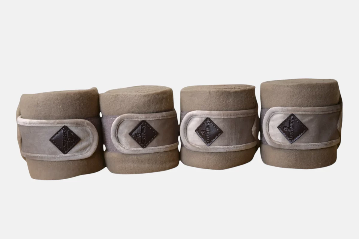 Kentucky Horsewear – Bandes De Polo Fleece Velvet Beige