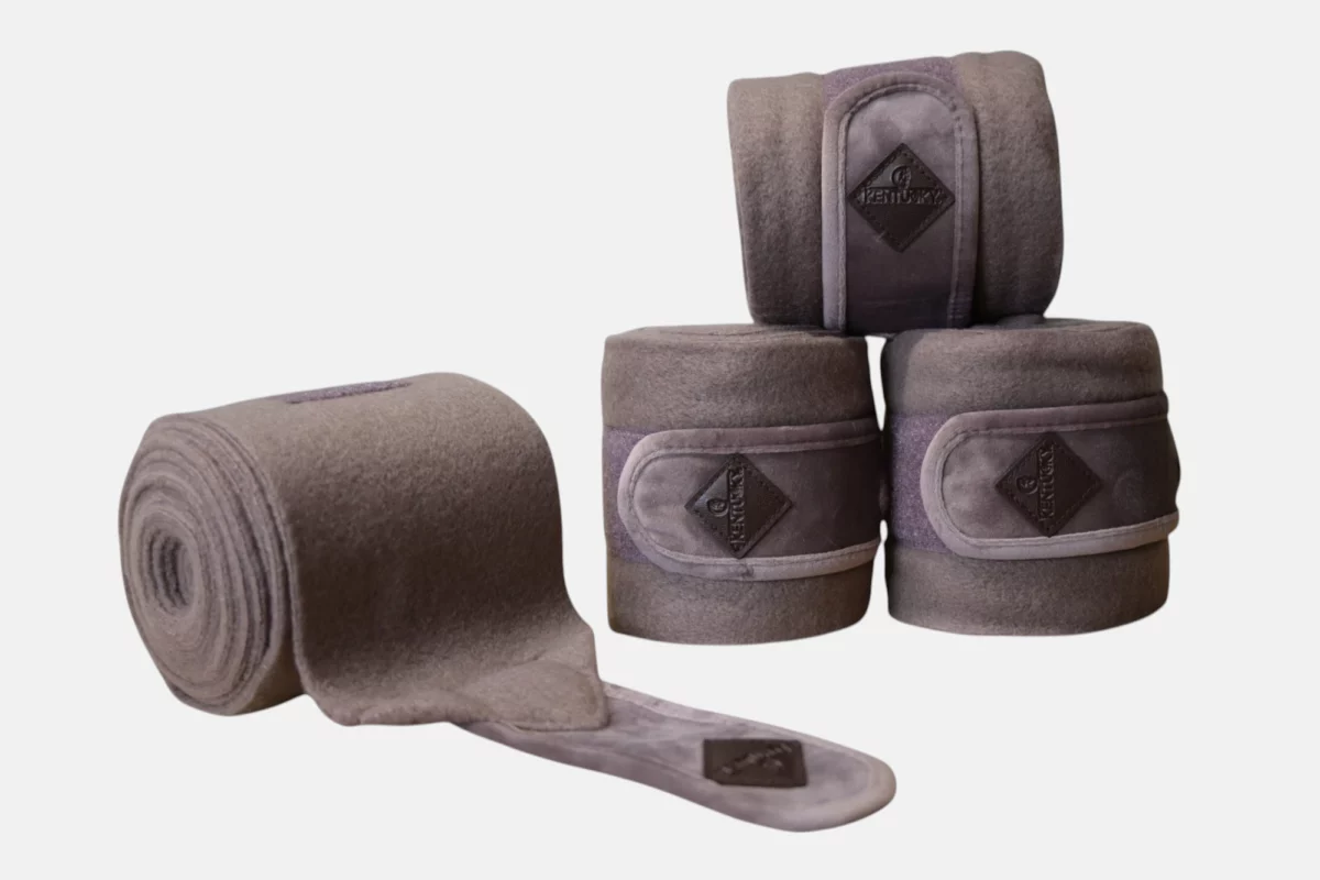 Kentucky Horsewear – Bandes De Polo Fleece Velvet Parme – Image 2