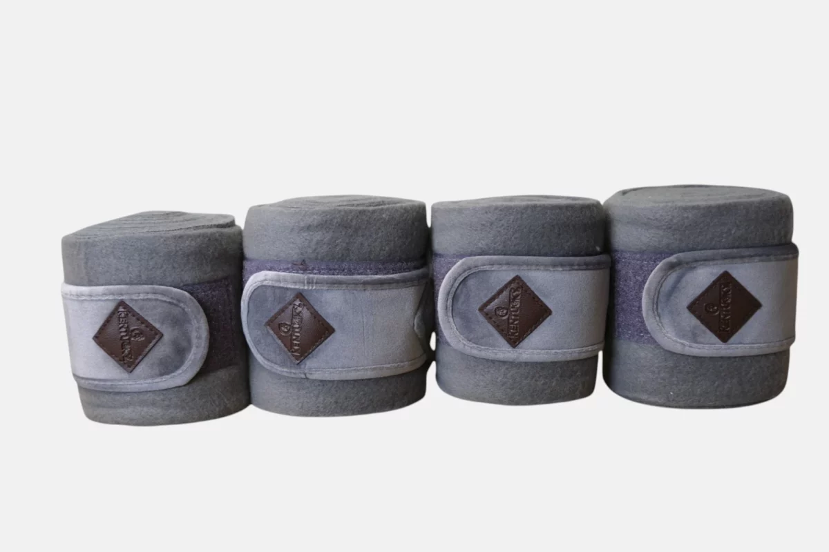 Kentucky Horsewear – Bandes De Polo Fleece Velvet Gris