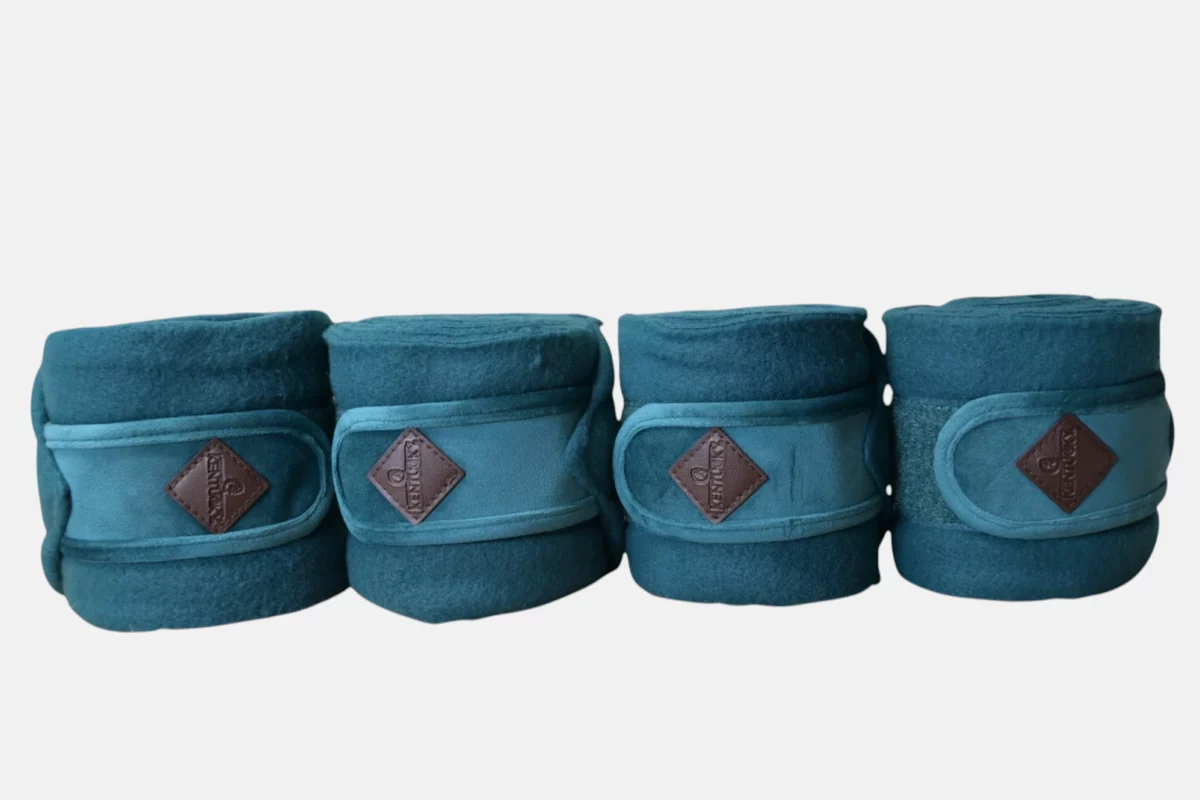 Kentucky Horsewear – Bandes De Polo Fleece Velvet Emeraude