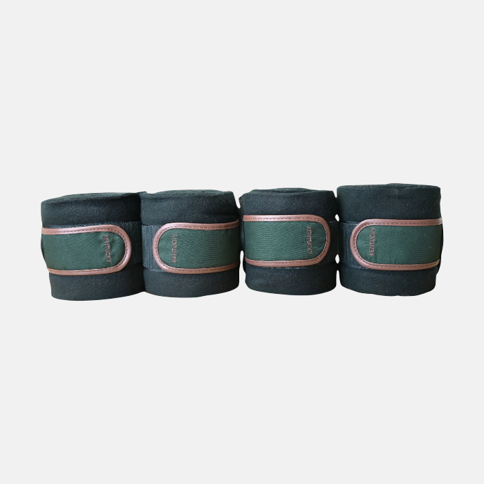 Kentucky Horsewear – Bandes De Polo Fleece Vert sapin