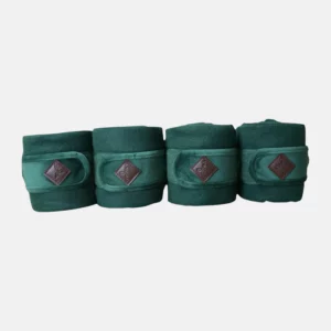 Kentucky Horsewear – Bandes De Polo Fleece Velvet Vert Foncé