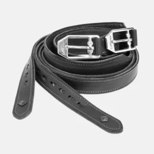 Étrivières en cuir Vector Pro noir