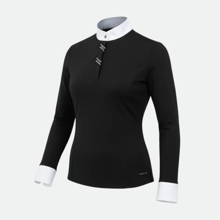 Animo - Polo de concours manche longue noir Paja