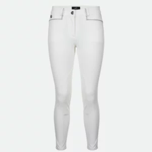 Jump’in - Pantalon blanc liséré beige