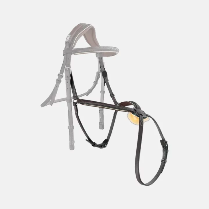 Muserolle croisée doublée 1/2 ronde surpiquée Sport Color
