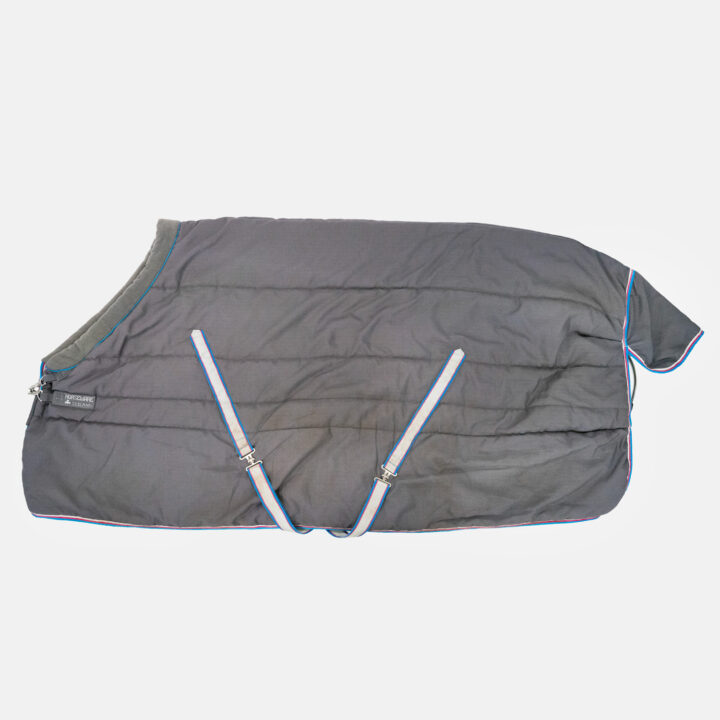 Horseware – Couverture De Box Rambo Cosy Stable 400G Gris blanc bordeaux