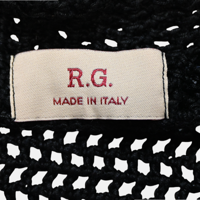Rg Italy – Bonnet En Coton Égyptien Personnalisé Marine / Or – Image 3