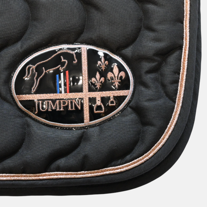 Jump’In – Tapis De Cso Jumpad Écusson Ovale Noir Or taille cheval – Image 3