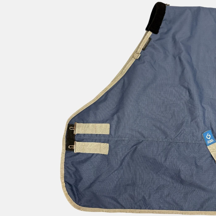 Equithème - Couverture imperméable Tyrex 600D recyclée 150gr Bleu Ciel – Image 4