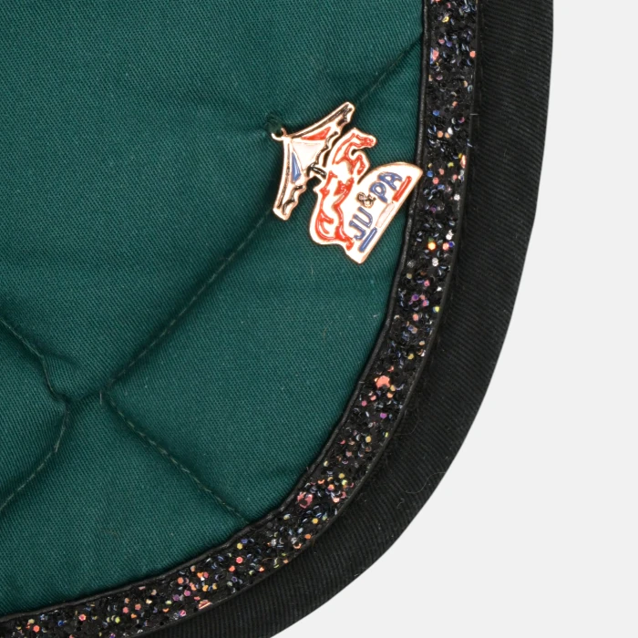 Ju&Pa – Tapis Cso / Mixtes Coton Galon Disco Noir Bord Noir Vert – Image 4