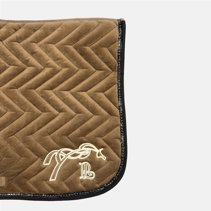 Pénélope Store – Tapis De Cso Classique Velours Taupe / Noir – Image 3