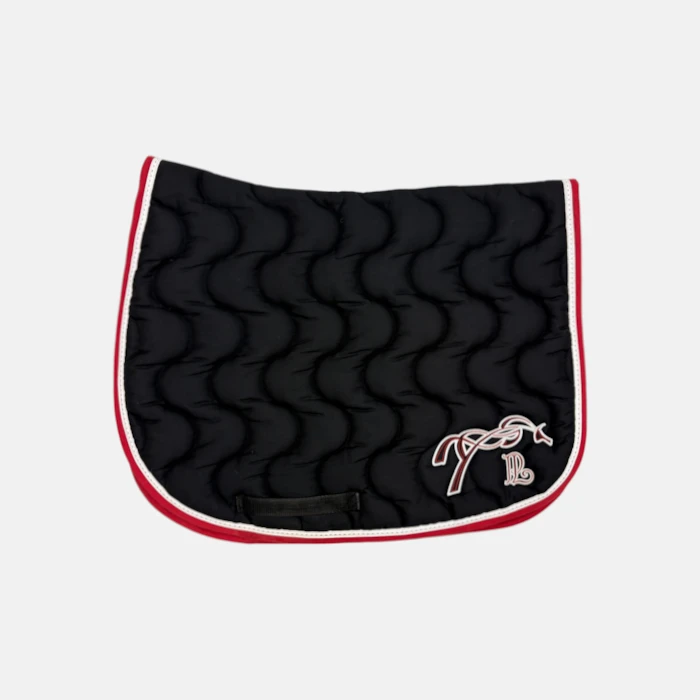 Pénélope Store – Tapis De Cso Point Sellier Classique Noir / Rouge