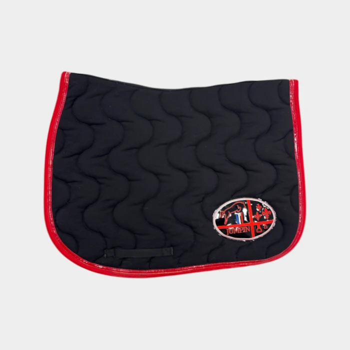 Jump’In – Tapis De Cso Jumpad Écusson Ovale Noir Et Verni Rouge