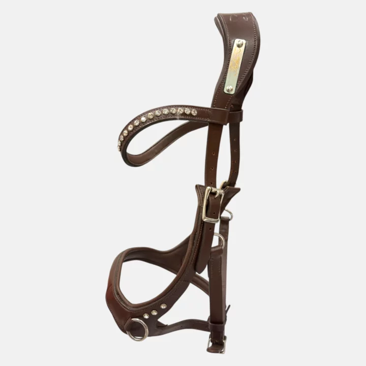 Smart Wag - Side pull en cuir personnalisable Verbier Marron