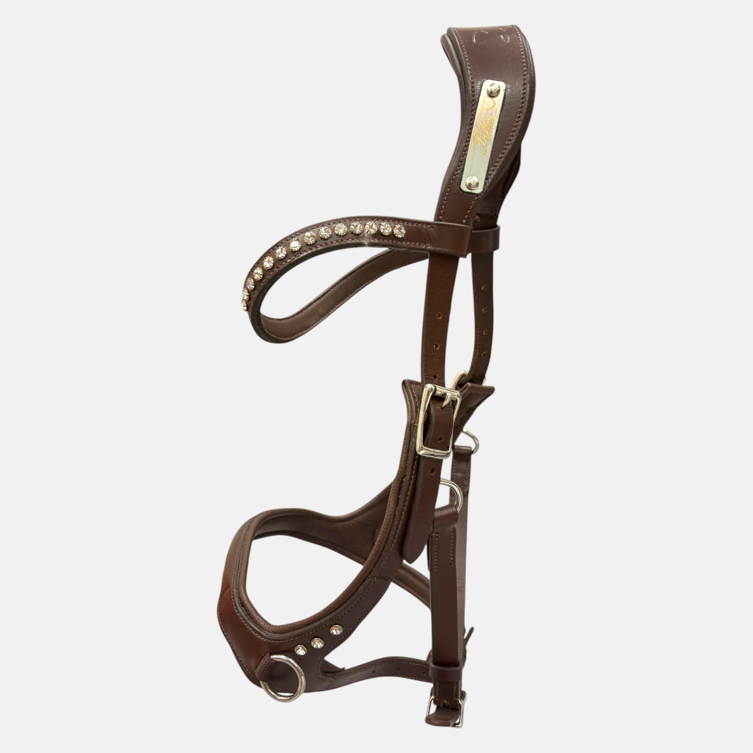 Smart Wag - Side pull en cuir personnalisable Verbier Marron