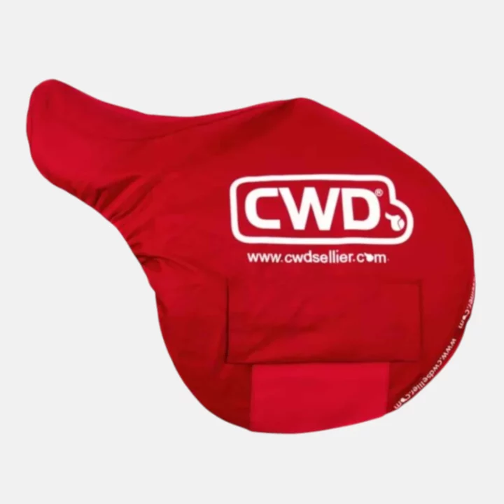 Cwd Sellier - Housse De Selle Dressage Avec Trou D'Étrier Rouge